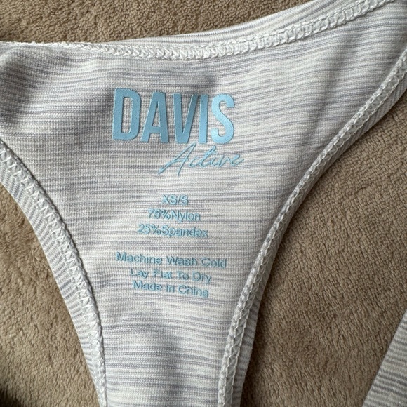 Seamless Light Gray Racerback Ribbed Jumpsuit - Picture 3 of 3